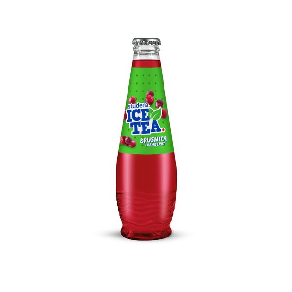 STUDENA+ LEDENI ČAJ Brusnica 0,25 L - vračljiva steklenica thumbnail